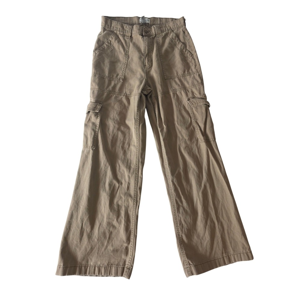 Y2k Cargo Pants‎ Wide Leg Utility Carpenter Size 5 Tan Khaki Gorpcore Streetwear